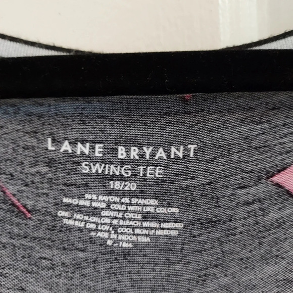 Lane Bryant Tie-Neck Subtle Swing Cami In Joy Stripe Tee - Picture 3 of 6